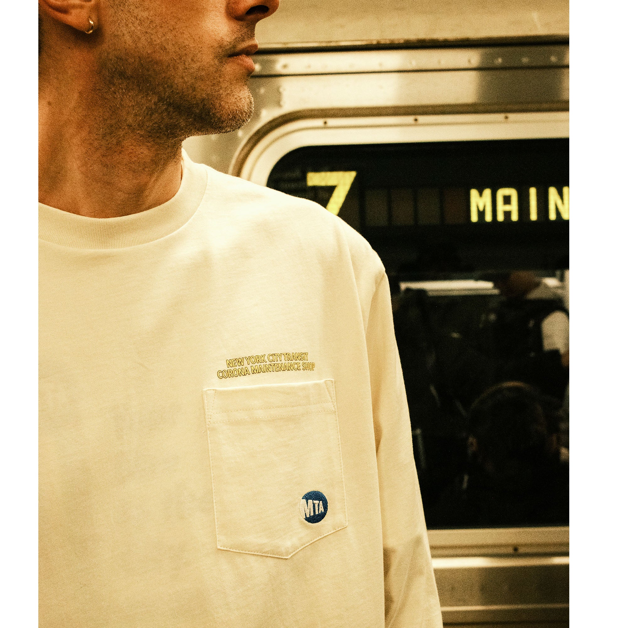 MTA Maintenance Shop Long Sleeve Pocket T-Shirt - Image 2