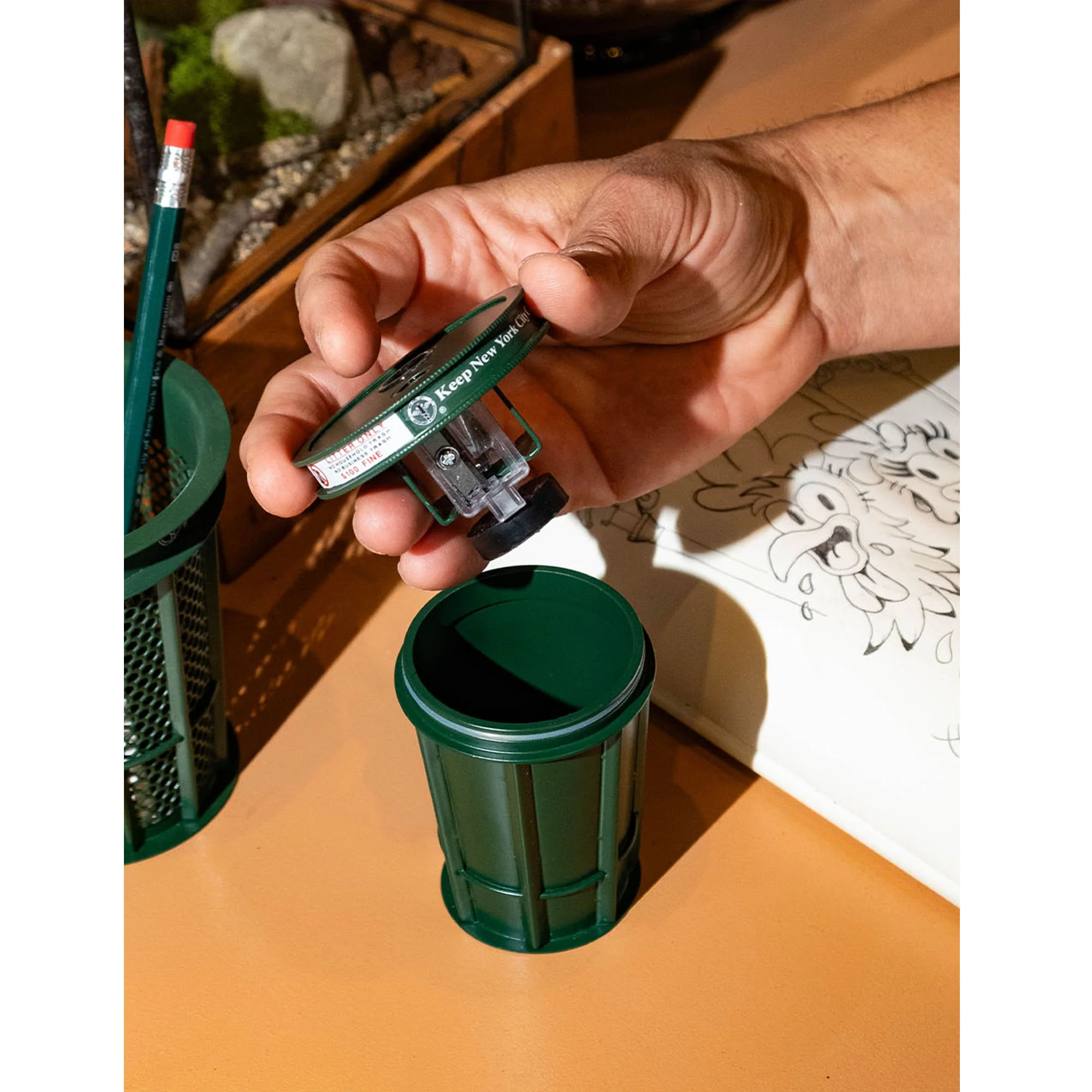DSNY Mini Trash Can Pencil Sharpener - Image 4
