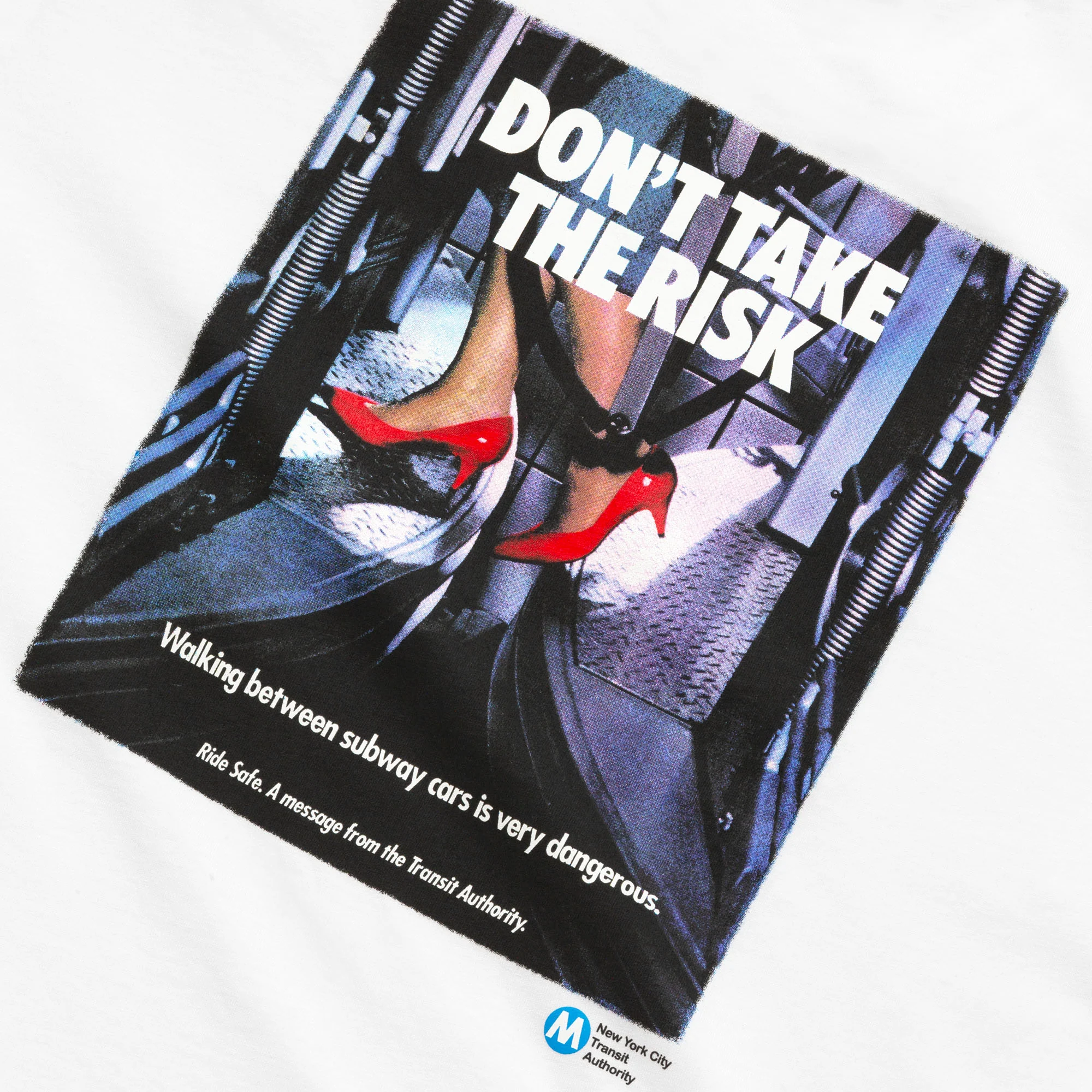 MTA Don't Take the Risk Poster T-Shirt - Image 2
