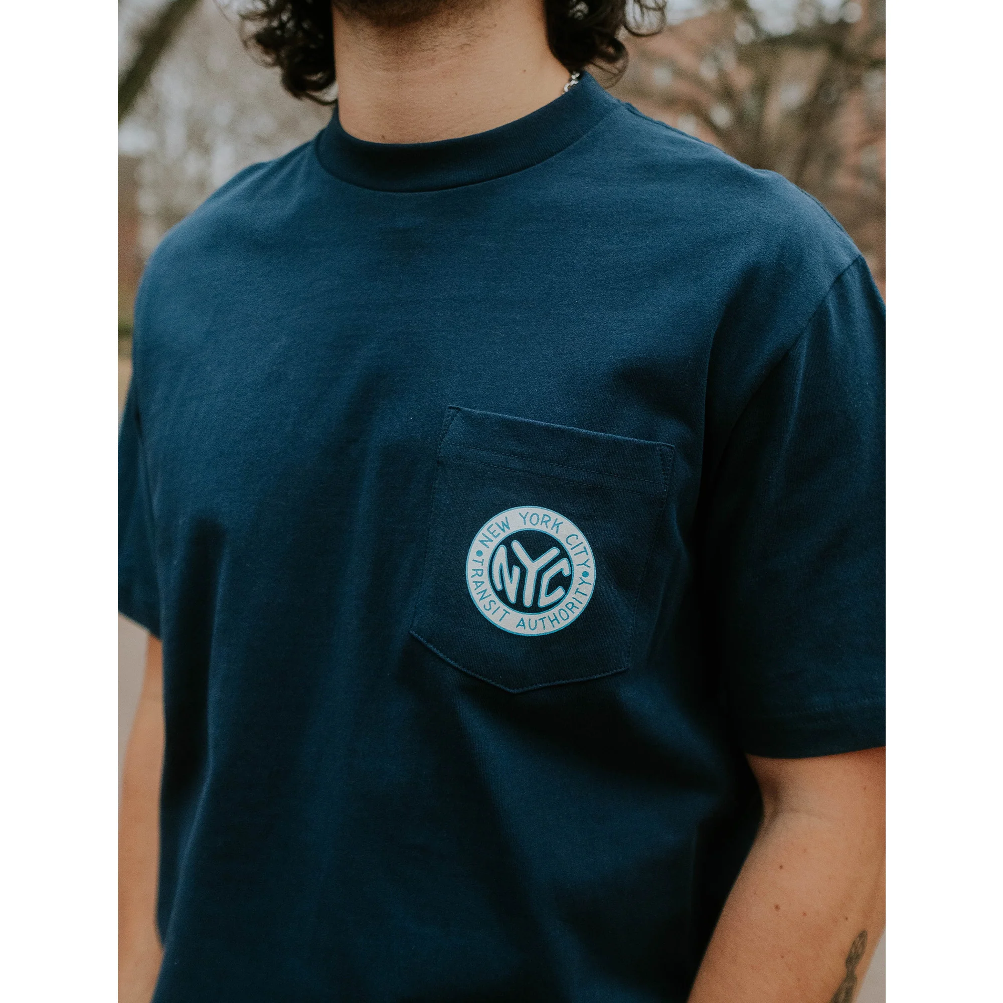 MTA NYC Token Pocket T-Shirt - Image 5