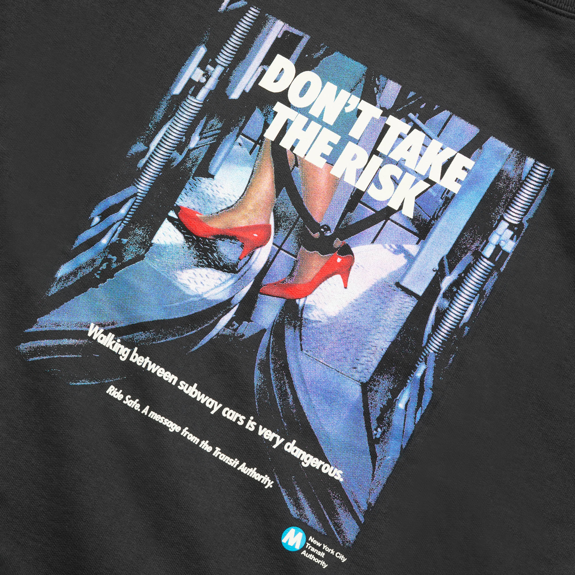 MTA Don't Take the Risk Poster Crewneck - Image 3