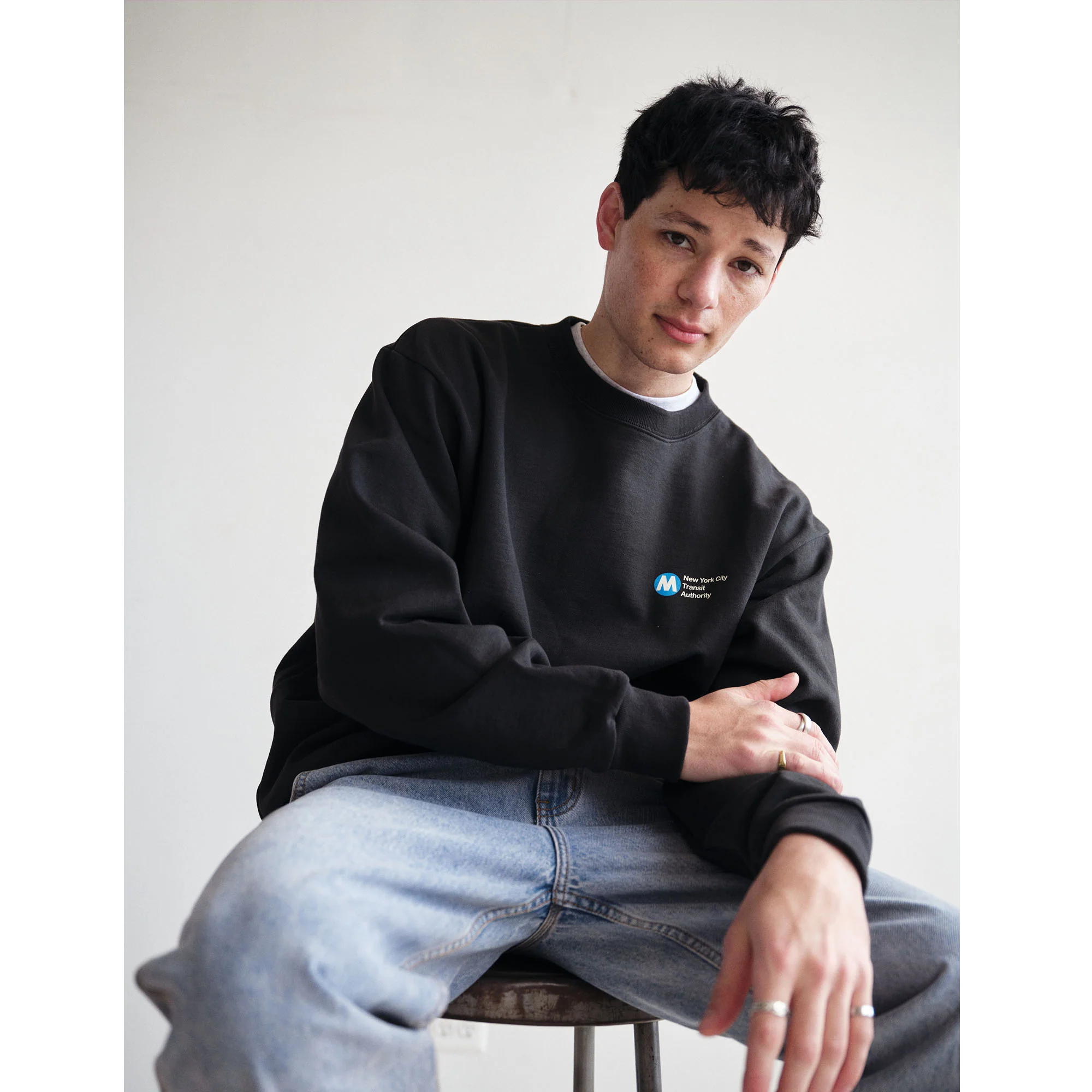 MTA Don't Take the Risk Poster Crewneck - Image 4