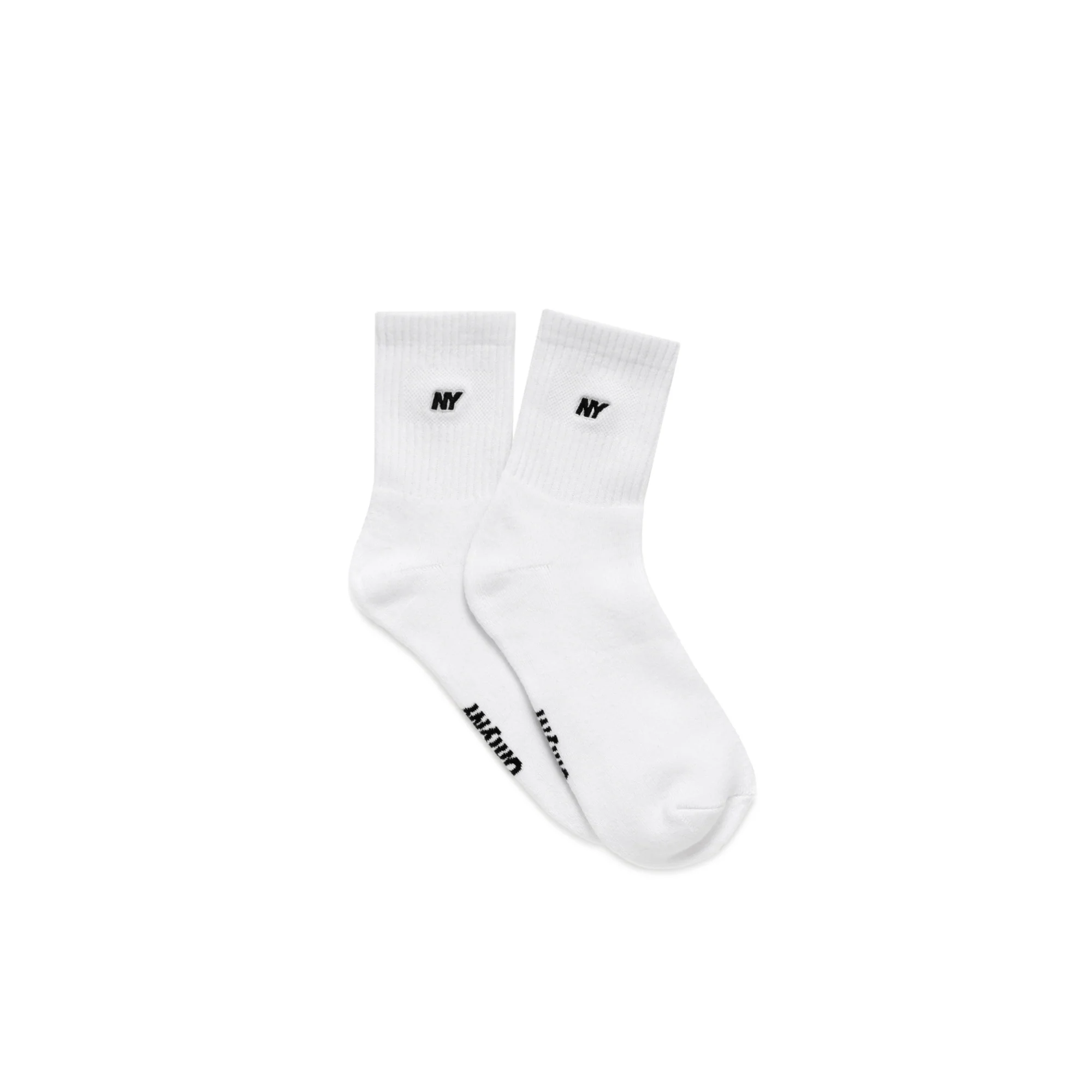 NY Speed Logo Applique Half Crew Socks - Image 4