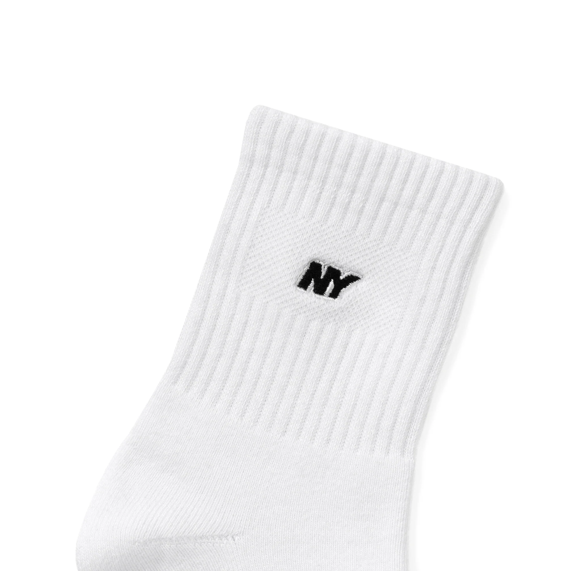 NY Speed Logo Applique Half Crew Socks - Image 6
