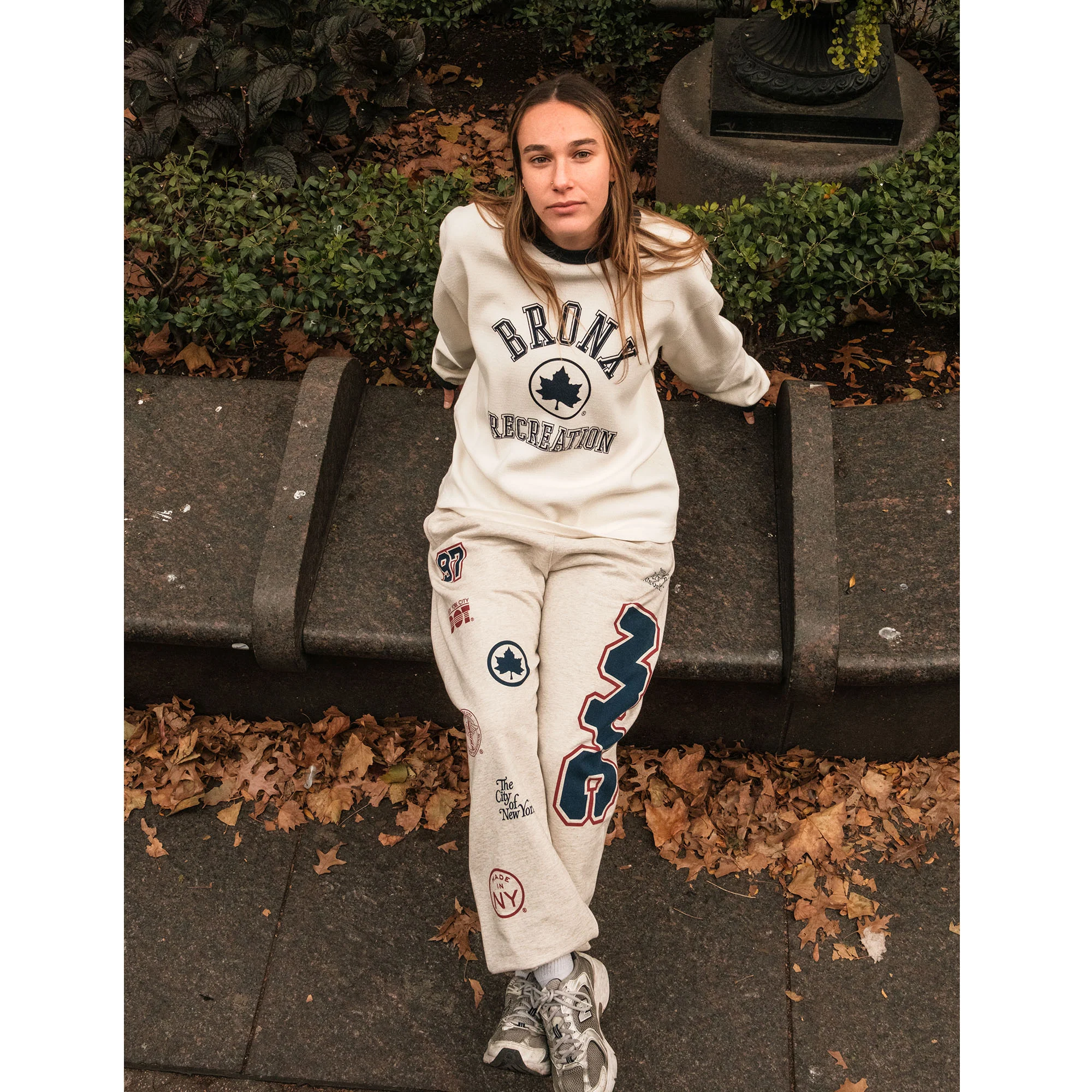NYC Parks Bronx Recreation Waffle Long Sleeve T-Shirt - Image 6