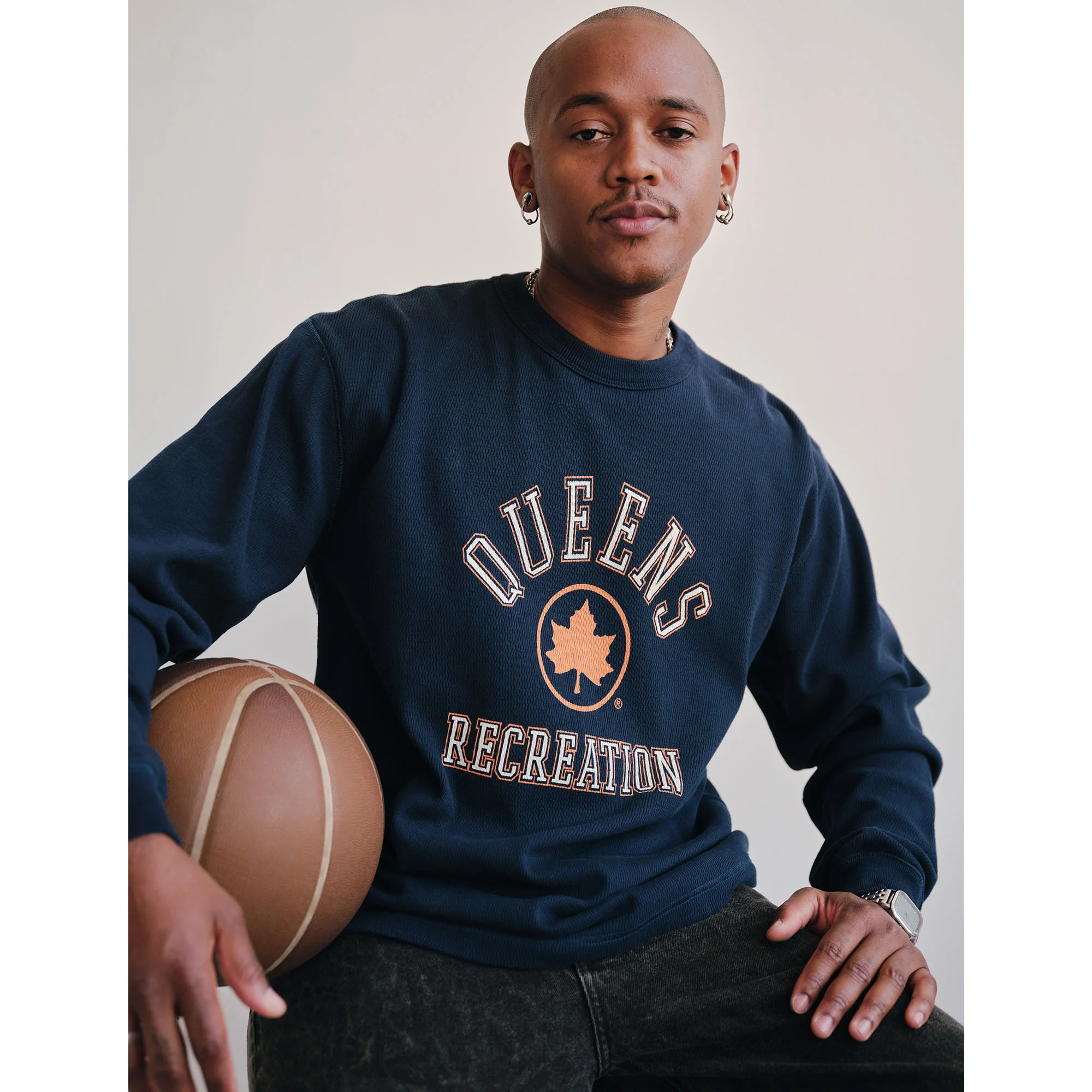 NYC Parks Queens Recreation Waffle Long Sleeve T-Shirt - Image 5