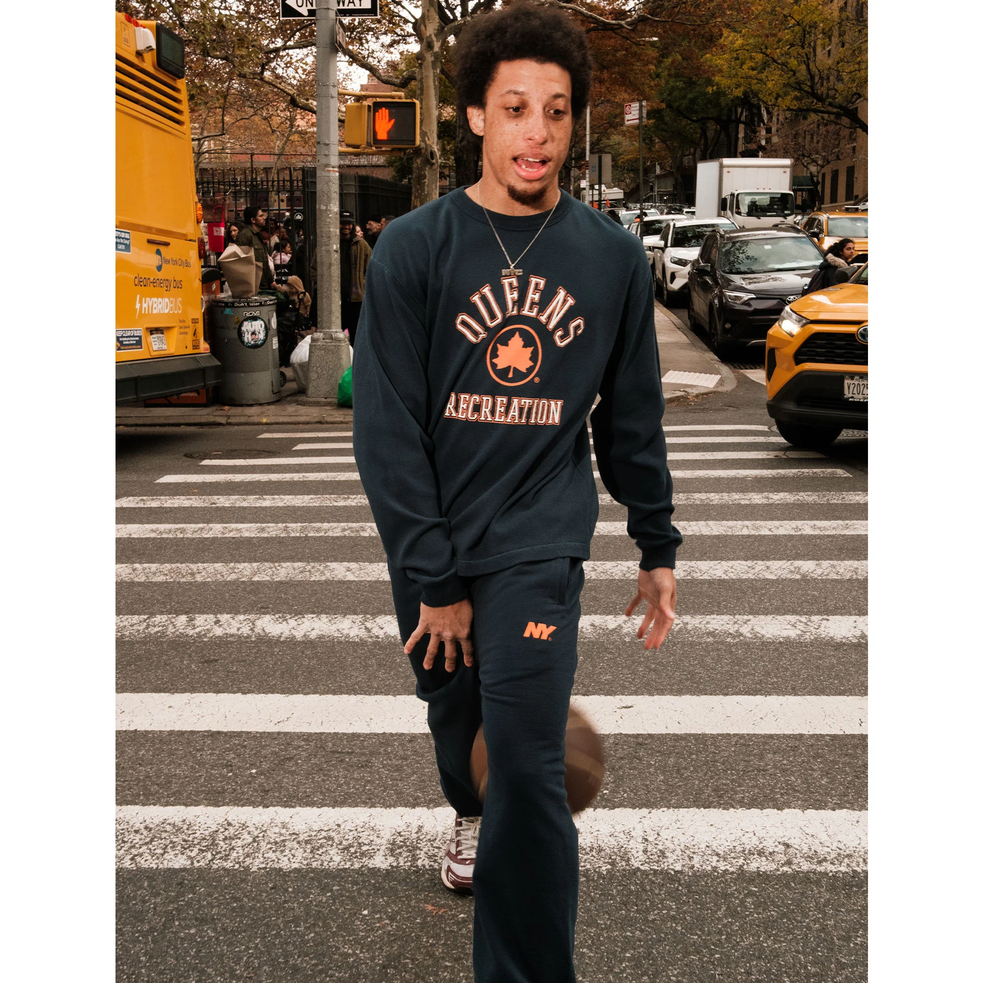 NYC Parks Queens Recreation Waffle Long Sleeve T-Shirt - Image 7