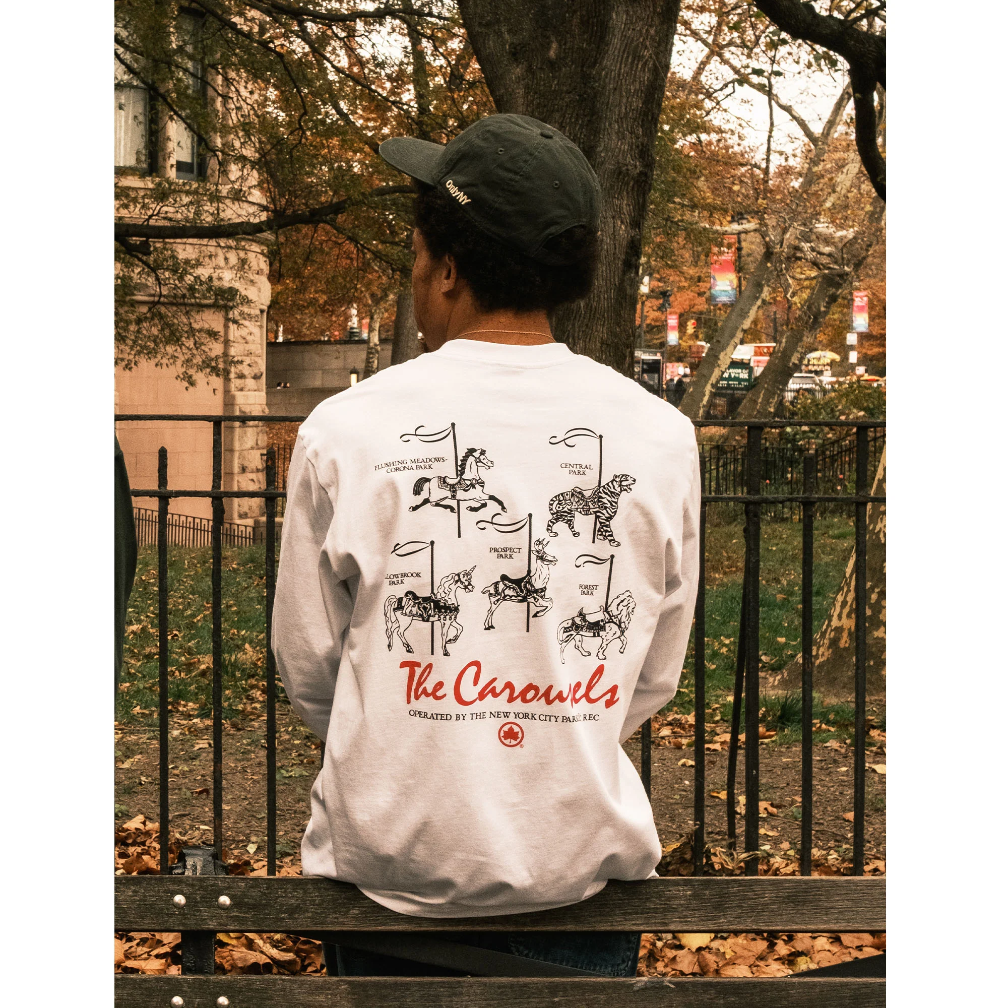 Parks Carousel Long Sleeve Pocket T-Shirt - Image 4